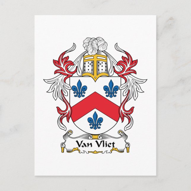 Van Vliet Familienwappen Postkarte (Vorderseite)