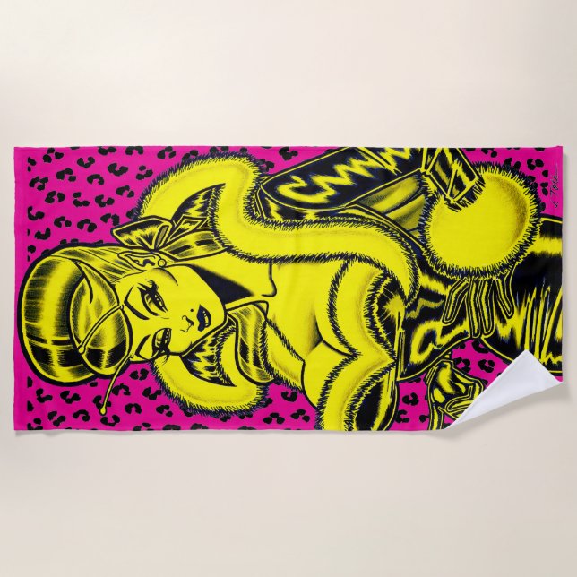 Vana DeVinyl™ Beach Towel Strandtuch (Vorderseite)
