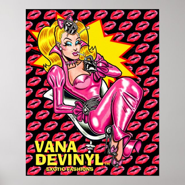 Vana DeVinyl™/Gummi-Kleid Poster (Vorne)