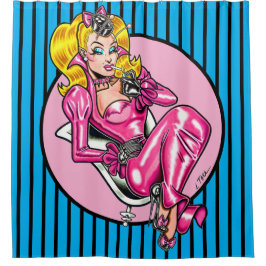 Vana DeVinyl™/Pretty in Pink Gummi-Duschvorhang Duschvorhang