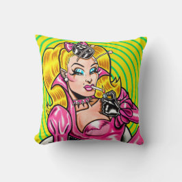 Vana DeVinyl™/Pretty in Pink Gummi-Wurfkissen Kissen
