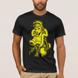 Vana DeVinyl™/PVC- und Fun-Fur-T-Shirt T-Shirt