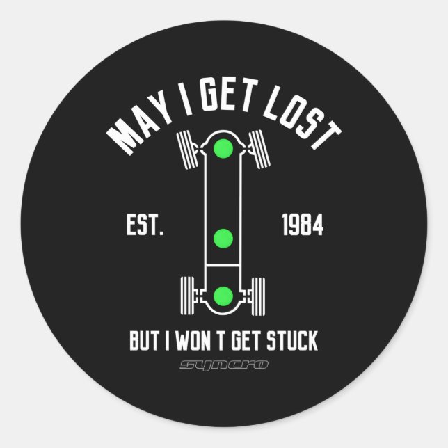 Vanagon Syncro Gear Knob 4X4 Off-Road Bus T3 Offro Runder Aufkleber (Vorderseite)