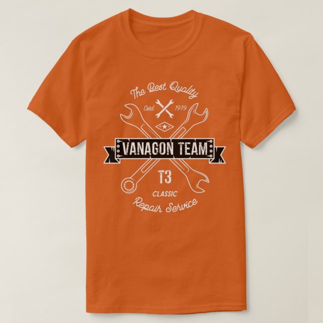 Vanagon Team T3 Reparaturservice Funny Sprichwort  T-Shirt (Design vorne)