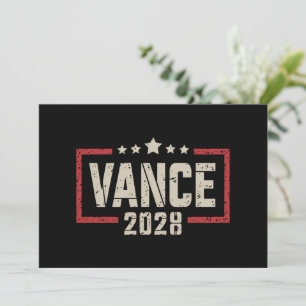 Vance 2028 Präsident Wahlkampagne US-Flagge Einladung