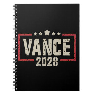 Vance 2028 Präsident Wahlkampagne US-Flagge Notizblock