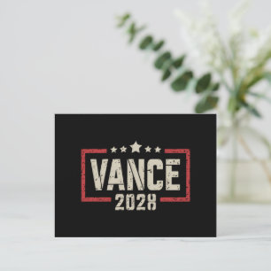 Vance 2028 Präsident Wahlkampagne US-Flagge Postkarte