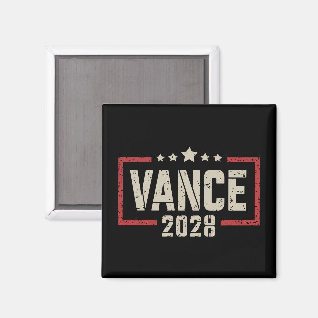Vance 2028 Präsidentschaftswahlkampagne unter US-F Magnet (Vorderseite/Rückseite)