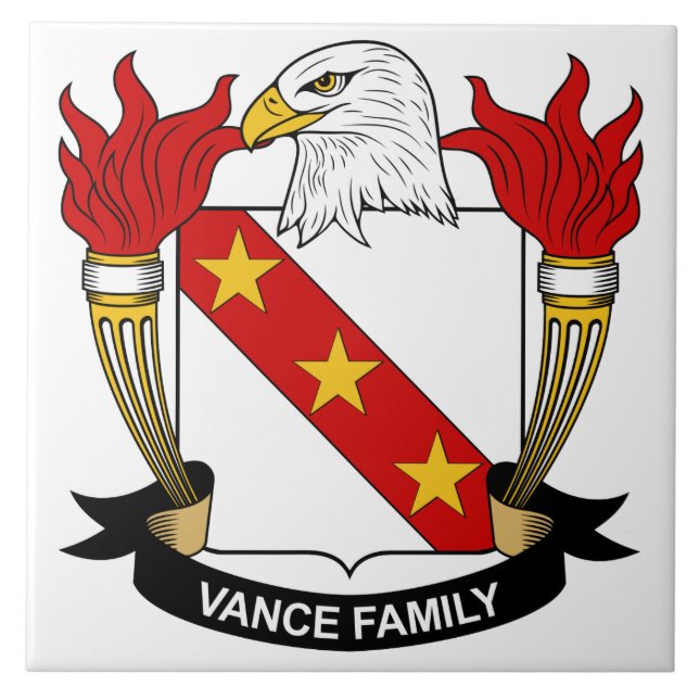 Vance-Familienwappen Fliese (Vorderseite)