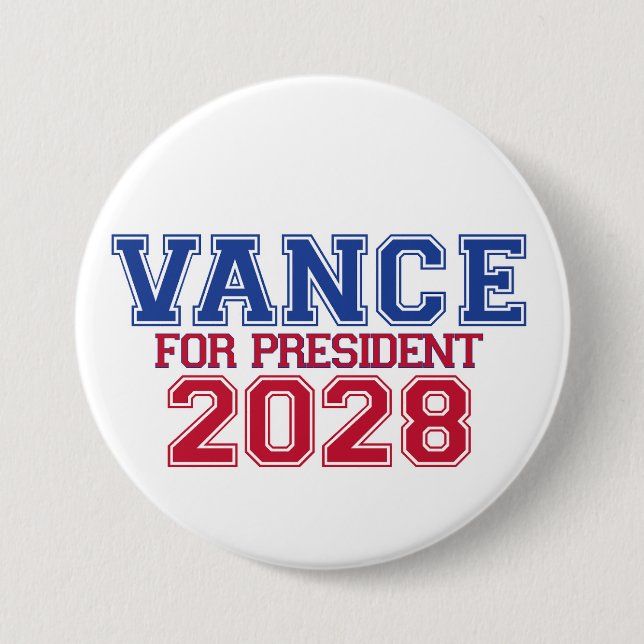 Vance für Präsident (Universitätsmannschaft) Button (Vorderseite)