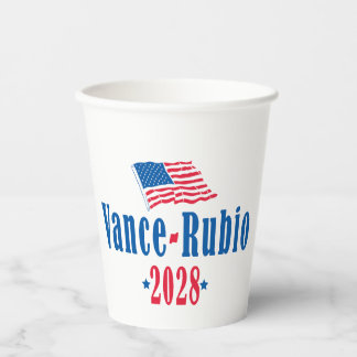 Vance Rubio 2028 (flag) Pappbecher