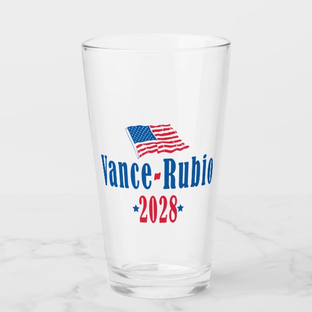 Vance Rubio 2028 (Flagge) Glas (Vorderseite)