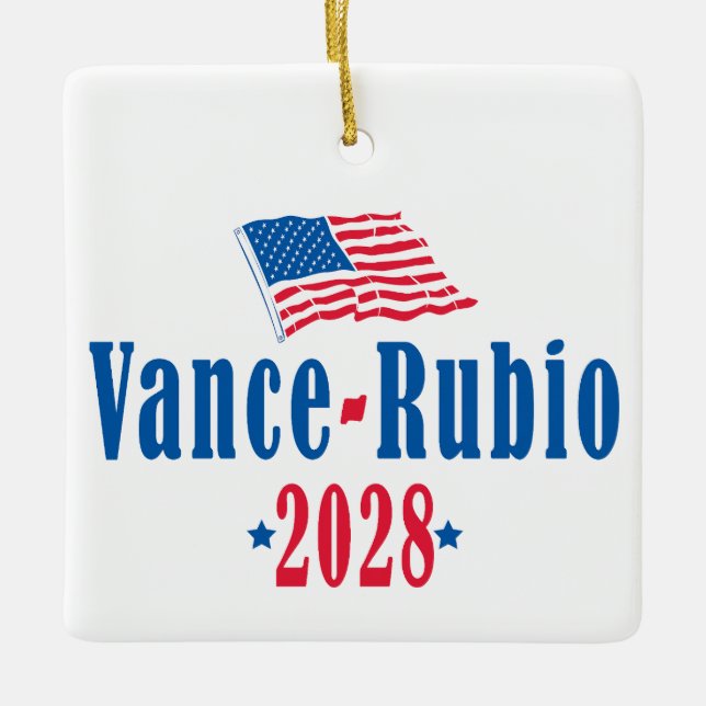 Vance Rubio 2028 (Flagge) Keramikornament (Vorderseite)
