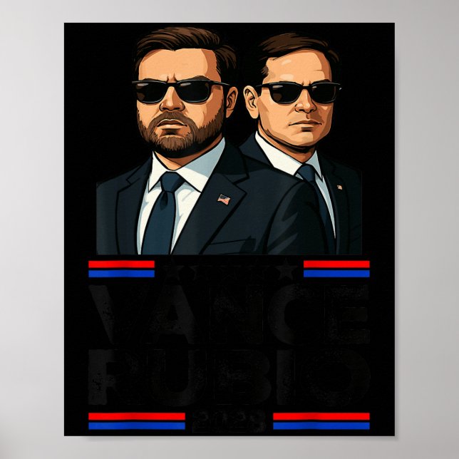 Vance Rubio 2028 J D Vance Marco Rubio Präsident 2 Poster (Vorne)