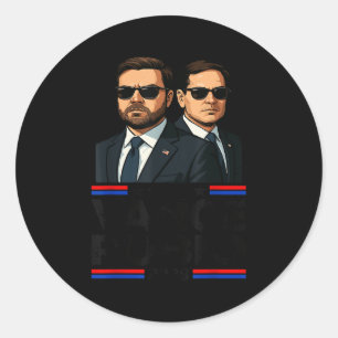 Vance Rubio 2028 J D Vance Marco Rubio Präsident 2 Runder Aufkleber