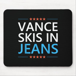 Vance Skis in Jeans Funny Ski JD Vance Ski Quot Mousepad