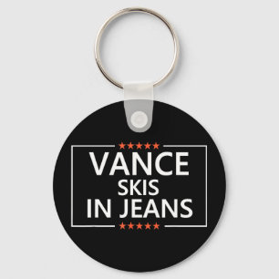 Vance skit in Jeans lustige Skifahren Anti JD Vanc Schlüsselanhänger