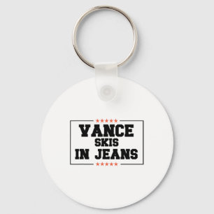 Vance Skit in Jeans Lustiges Skifahren Anti Jd Van Schlüsselanhänger