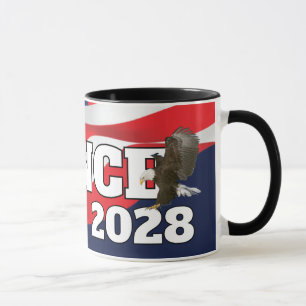 Vance Text Mit Flagge und Weißkopfseeadler Tasse