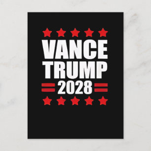 Vance Trump Präsidentschaftswahl 2028 Politisch Ankündigungspostkarte