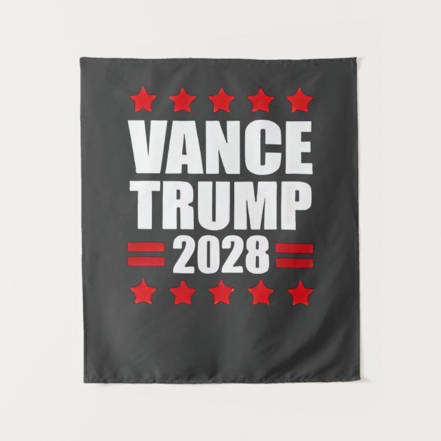 Vance Trump Präsidentschaftswahl 2028 Politisch Wandteppich (Vorderseite)