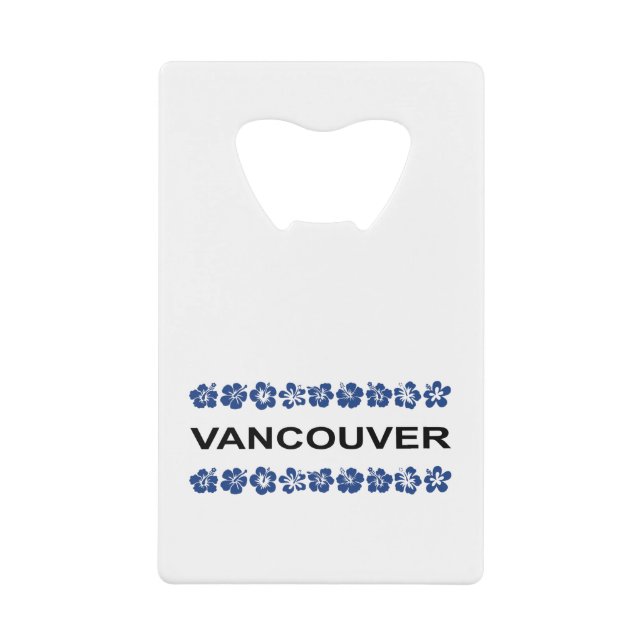 Vancouver Aloha Bands Blue Light Color Geldbeutel Flaschenöffner (Vorderseite)