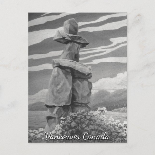 Vancouver Art Postcard Vancouver Inukshuk Cards Postkarte (Vorderseite)