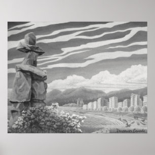 Vancouver Art Posters Vancouver Inukshuk Prints Poster