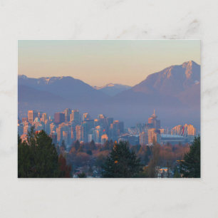 Vancouver BC Downtown Cityscape bei Sunset Panoram Postkarte
