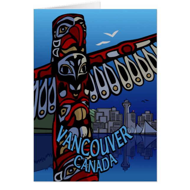 Vancouver BC Souvenir Cards Totem Pole Art Cards (Vorne)