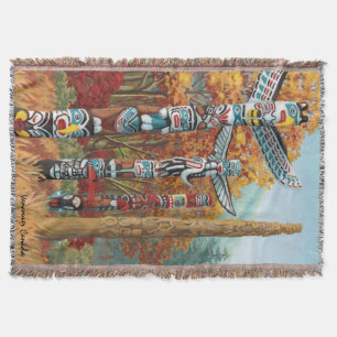 Vancouver Blanket Vancouver Totem Souvenirs Decke