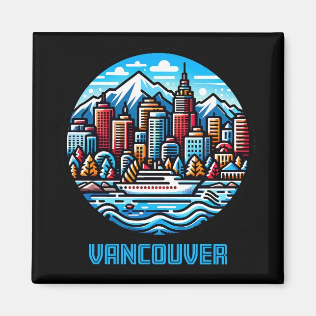 Vancouver British Columbia Kanada Magnet (Vorne)