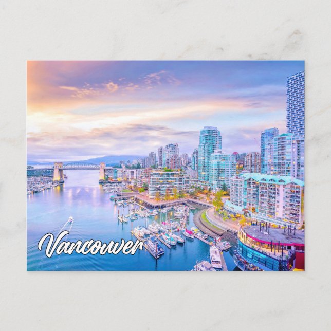 Vancouver, British Columbia, Kanada Postkarte (Vorderseite)