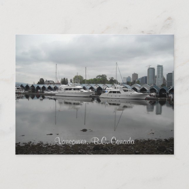 Vancouver Canada Boote Postkarte (Vorderseite)