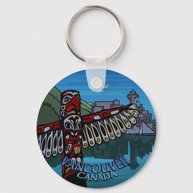 Vancouver Canada Key Chain Totem Pole Souvenirs Schlüsselanhänger (Vorderseite)