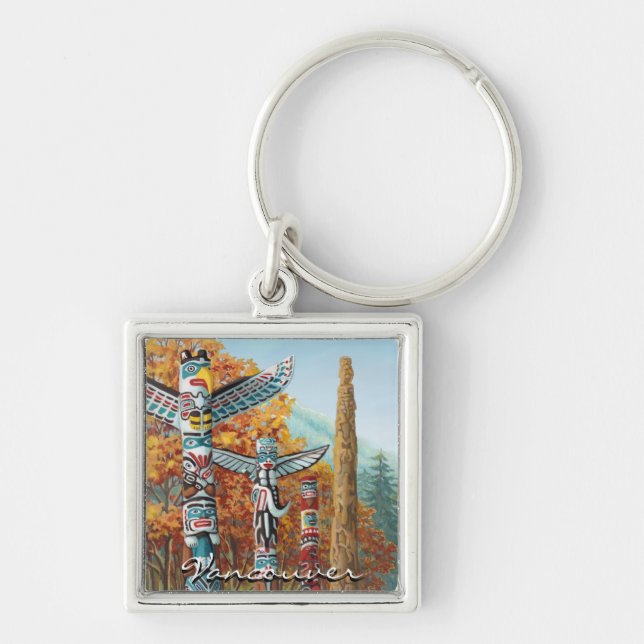 Vancouver Canada Key Chain Totem Polen Souvenirs Schlüsselanhänger (Vorne)