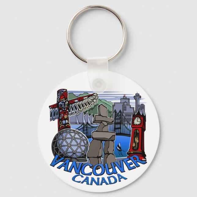 Vancouver Canada Key Chain Vancouver Souvenirs Schlüsselanhänger (Vorderseite)