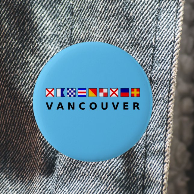 Vancouver Canada Nautic Sailing Flags - Farbe Button (Von Creator hochgeladen)