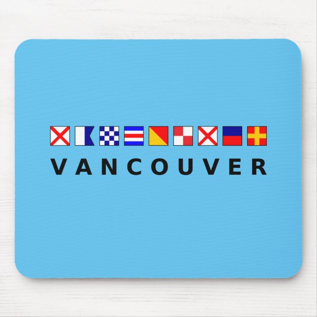 Vancouver Canada Nautic Sailing Flags - Farbe Mousepad (Vorne)