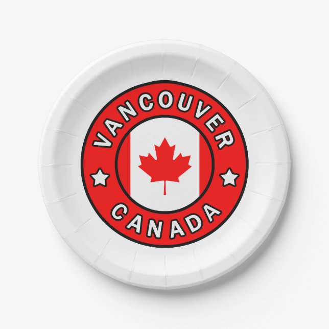 Vancouver Canada Pappteller (Vorderseite)
