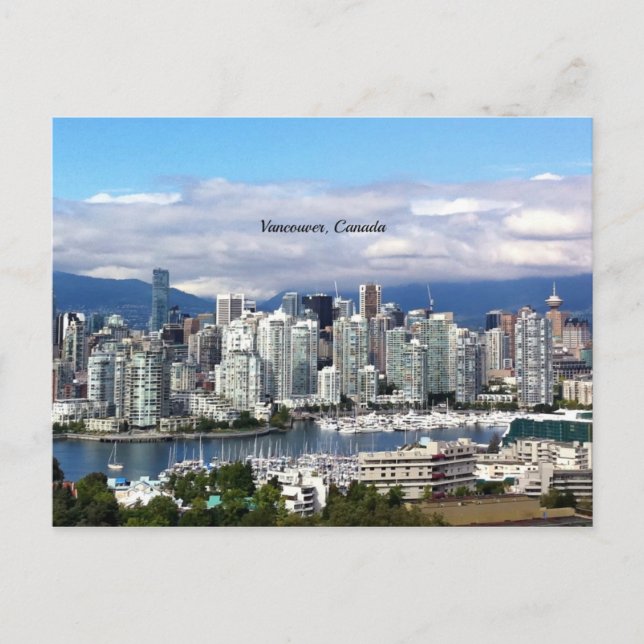 Vancouver Canada Skyline Postkarte (Vorderseite)