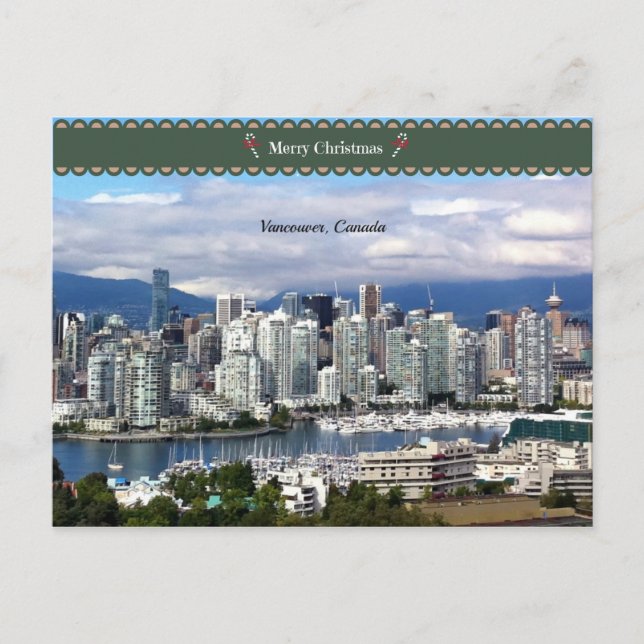 Vancouver Canada Skyline Postkarte (Vorderseite)