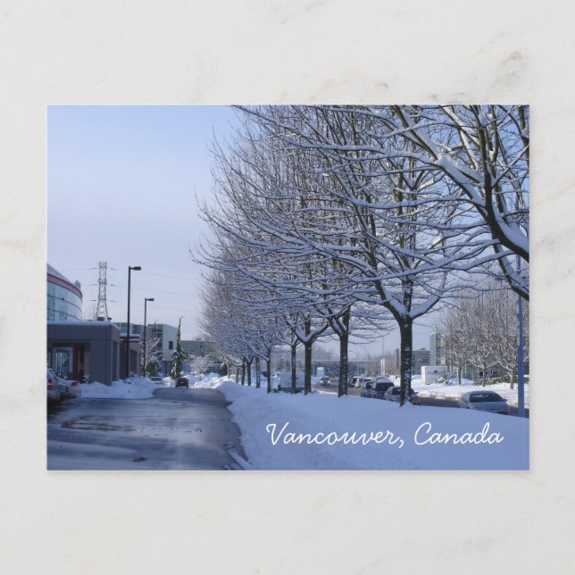 Vancouver, Canada Snow Postcard Postkarte (Vorderseite)