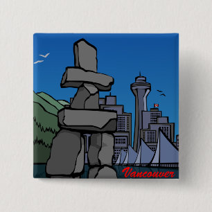 Vancouver Canada Souvenir Buttons Sehenswürdigkeit