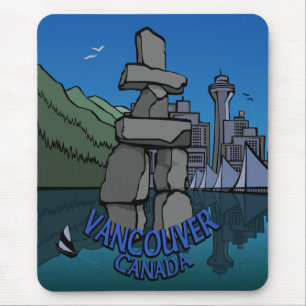 Vancouver Canada Souvenir Mousepad Inukshuk