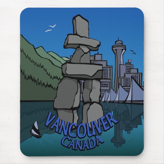 Vancouver Canada Souvenir Mousepad Inukshuk (Vorne)