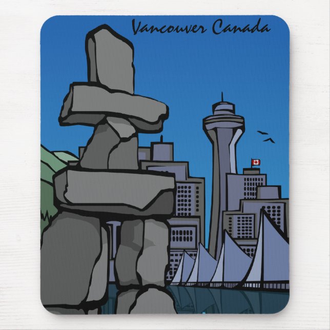 Vancouver Canada Souvenir Mousepad Inukshuk (Vorne)
