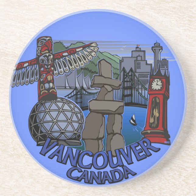 Vancouver Canada Souvenir Untersetzer Sehenswürdig (Vorne)