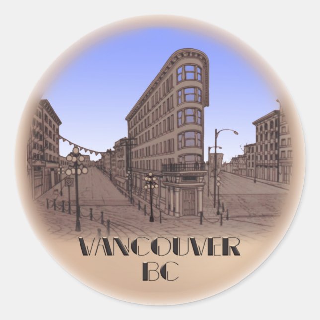Vancouver Canada Sticker Sehenswürdigkeit Gastown  (Vorderseite)