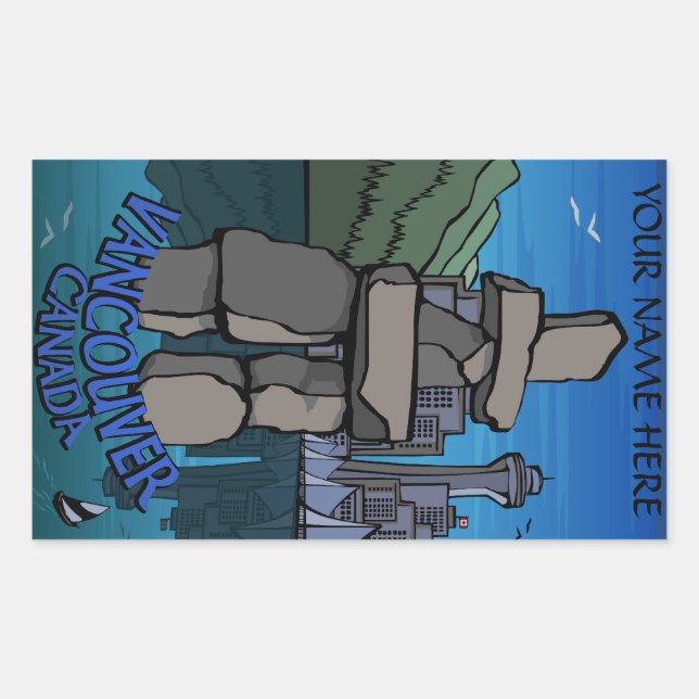 Vancouver Canada Stickers Custom Vancouver Sticker (Vorderseite)